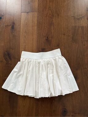 TNA White Pleated Circle Skirt